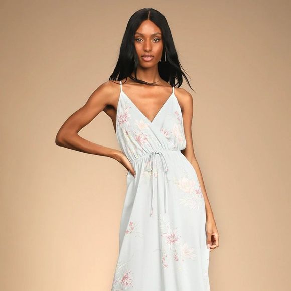 Dresses & Skirts - Floral Print Maxi Dress / Size: Large / New with Tags